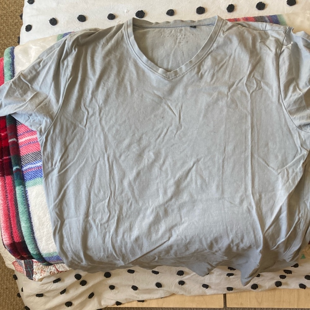 Light Blue V-Neck T-Shirt